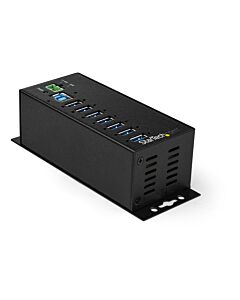 StarTech.com 7-Port USB 3.0 Hub with Power Adapter - Metal Industrial USB-A Hub with ESD & 350W Surge Protection - Din/Wall/Desk Mountable - High Speed USB 3.2 Gen 1 (5Gbps) Hub - TAA
