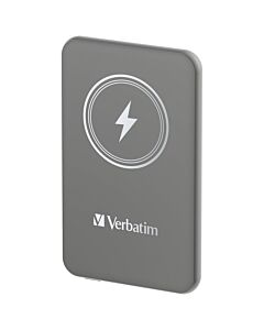 Verbatim Charge 'n' Go Magnetic Wireless Power Bank 5000mAh Grey