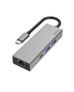 Hama 00200108 laptop dock/port replicator USB 3.2 Gen 1 (3.1 Gen 1) Type-C Grey