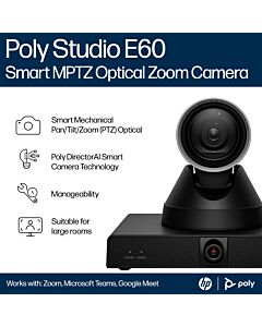 Poly Studio E60 Smart Camera 4K MPTZ with 12x Optical Zoom