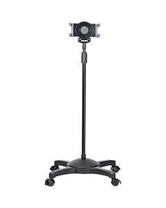 StarTech.com Mobile Tablet Stand with Lockable Wheels - Height Adjustable Cart - Universal Rolling Floor Stand for Tablets f 7 to 11 inch, Portable Tablet Stand w/ Detachable Tablet Holder STNDTBLTMOB
