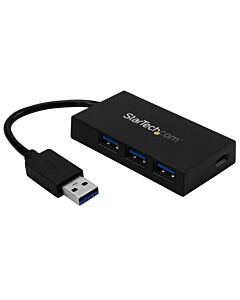 StarTech.com 4 Port USB 3.0 Hub - USB Type-A Hub with 1x USB-C & 3x USB-A (SuperSpeed 5Gbps) - USB Bus or Self-Powered - Portable USB 3.1/3.2 Gen 1 BC 1.2 Charging Hub w/ Power Adapter~4 Port USB 3.0 Hub - USB Type-A Hub with 1x USB-C & 3x USB-A (SuperSpe