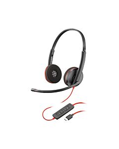 HP Poly Blackwire 3220 Stereo USB-C Headset +USB-C/A Adapter 8X228AA