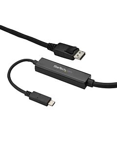 StarTech.com 9.8ft/3m USB C to DisplayPort 1.2 Cable 4K 60Hz - USB-C to DisplayPort Adapter Cable - HBR2 USB Type-C DP Alt e to DP Monitor Video Cable - Works w/ Thunderbolt 3 - Black CDP2DPMM3MB