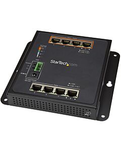 StarTech.com Industrial 8 Port Gigabit PoE Switch - 4 x PoE+ 30W - Power Over Ethernet - Hardened GbE Layer/L2 Managed Switch - Rugged High Power Gigabit Network Switch IP-30/-40C to +75C - TAA IES81GPOEW