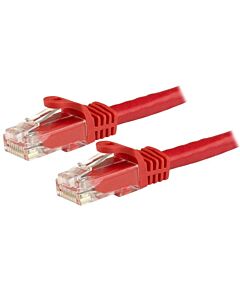 StarTech.com 7.5m CAT6 Ethernet Cable - Red CAT 6 Gigabit Ethernet Wire -650MHz 100W PoE RJ45 UTP Network/Patch Cord Snagless w/Strain Relief Fluke Tested/Wiring is UL Certified/TIA