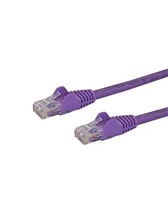 StarTech.com 2m CAT6 Ethernet Cable - Purple CAT 6 Gigabit Ethernet Wire -650MHz 100W PoE RJ45 UTP Network/Patch Cord Snagless w/Strain Relief Fluke Tested/Wiring is UL Certified/TIA