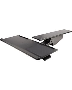 StarTech.com Under Desk Keyboard Tray - Full Motion & Height Adjustable Keyboard and Mouse Tray, 10"x26" Platform - Ergonomic Desk Mount Computer Keyboard Tray with Mouse Pad & Wrist Rest