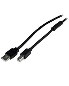 StarTech.com 65ft (20m) Active USB 2.0 A to B Cable, Long USB Cable, USB Printer Cable, 1x USB A (M), 1x USB B (M), Black