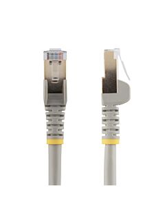 StarTech.com 5m CAT6a Ethernet Cable - 10 Gigabit Shielded Snagless RJ45 100W PoE Patch Cord - 10GbE STP Network Cable w/Strain Relief - Grey Fluke Tested/Wiring is UL Certified/TIA
