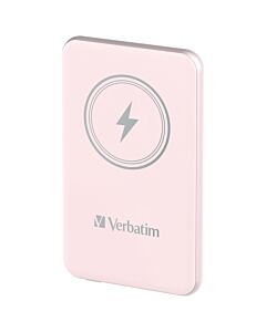 Verbatim Charge 'n' Go Magnetic Wireless Power Bank 5000mAh Pink