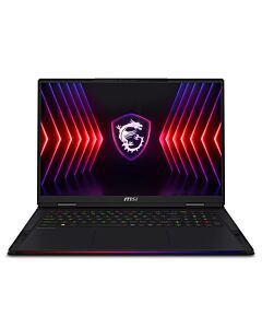 MSI Raider 18 HX A14VGG-002UK Intel® Core™ i9 i9-14900HX Laptop 45.7 cm (18") UHD+ 32 GB DDR5-SDRAM 2 TB SSD NVIDIA GeForce RTX 4070 Wi-Fi 7 (802.11be) Windows 11 Pro Black