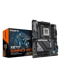 GIGABYTE X870 GAMING X WIFI7 Motherboard - Supports AMD Ryzen 9000 CPUs, 16+2+2 phases VRM, up to 8000MHz DDR5 (OC), 1xPCIe 5.0 + 2xPCIe 4.0, Wi-Fi 7, 2.5GbE LAN, USB 4
