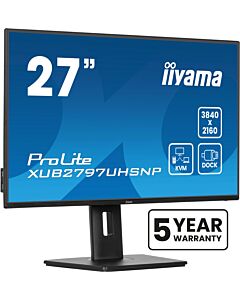iiyama ProLite XUB2797UHSNP-B1 computer monitor 68.6 cm (27") 3840 x 2160 pixels 4K Ultra HD LED Black XUB2797UHSNP-B1