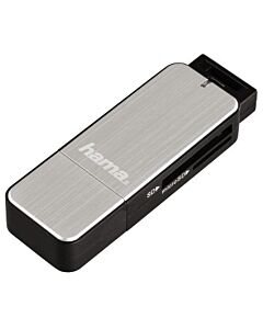 Hama 123900 card reader USB 3.2 Gen 1 (3.1 Gen 1) Black, Silver