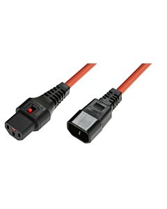 Microconnect PC938 power cable Orange 1 m C13 coupler C14 coupler 42-3019