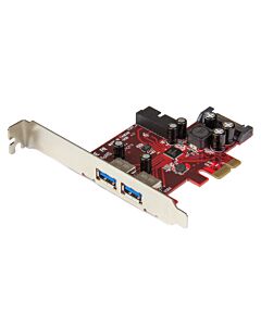 StarTech.com 4 Port PCI Express USB 3.0 Card - 2 External & 2 Internal - SATA Power - UASP Support - 2x Internal (IDC) Motherboard-Style Headers