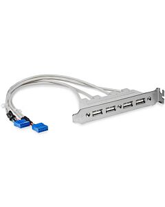 StarTech.com 4 Port USB A Female Slot Plate Adapter