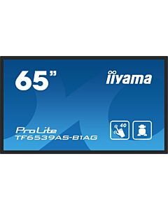 iiyama TF6539AS-B1AG Signage Display Kiosk design 163.8 cm (64.5") LED 435 cd/m² 4K Ultra HD Black Touchscreen Built-in processor Android 11 24/7 TF6539AS-B1AG