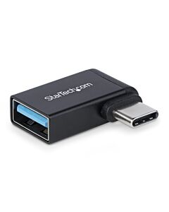 StarTech.com Right Angled USB-C to USB-A Adapter, USB 5Gbps, Compact USB-C Male to USB-A Female Adapter, Metal Housing, M/F