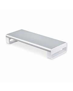 StarTech.com Ergonomic Monitor Riser Stand, Up to 33lb/15kg, Fixed height 3.5in/9cm, Desktop Computer Monitor/Laptop Riser, Steel Platform, Quick Assembly, Optimize Desk Space