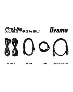 iiyama 27” WQHD IPS technology panel with 150mm height adjustable stand and 100Hz refresh rate