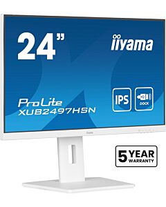 iiyama ProLite XUB2497HSN-W2 computer monitor 60.5 cm (23.8") 1920 x 1080 pixels Full HD LED White XUB2497HSN-W2