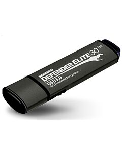 iStorage Kanguru Defender Elite30™ USB 3.0 128GB| Secure Flash Drive | FIPS 197 Certified, 256-bit AES hardware encryption (XTS Mode) | TAA Compliant|