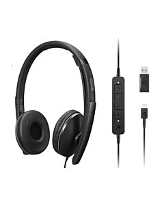 Lenovo 4XD1M39029 headphones/headset Wired Head-band USB Type-C Black