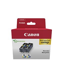 Canon 1511B025 ink cartridge 2 pc(s) Original Black, Cyan, Magenta, Yellow 1511B025