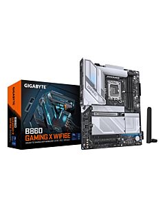 GIGABYTE B860 GAMING X WIFI6E Motherboard - Intel Core Ultra Series CPUs, 12+1+2+1 Phases VRM, up to 9066MHz DDR5, 1xPCIe 5.0 + 2xPCIe 4.0 M.2, 2.5GbE LAN, WIFI 6E, USB4