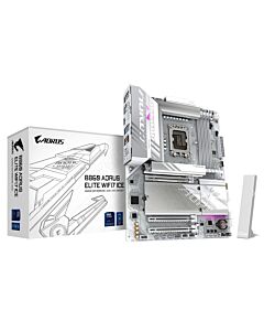 GIGABYTE B860 AORUS ELITE WIFI7 ICE Motherboard - Intel Core Ultra Series CPUs, 14+1+2+1 Phases VRM, up to 9200MHz DDR5, 1xPCIe 5.0 + 2xPCIe 4.0 M.2, 2.5GbE LAN, WIFI 7, USB 4