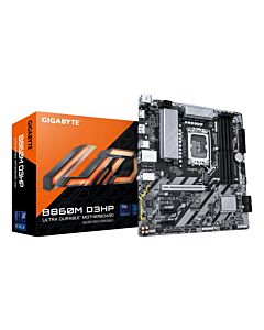 GIGABYTE B860M D3HP Motherboard - Intel Core Ultra Series CPUs, 4+1+2+1 Phases VRM, up to 9066MHz DDR5, 2xPCIe 4.0 M.2, GbE LAN, USB 3.2 Gen 1