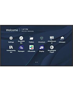 Viewsonic CDE7530 Signage Display 190.5 cm (75") Wi-Fi 450 cd/m² 4K Ultra HD Black Built-in processor Android 11 CDE7530