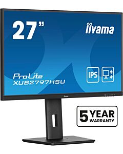 iiyama ProLite 27” IPS technology panel with 1ms MPRT, 100Hz refresh rate, USB-Hub and height adjustable stand