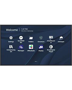 Viewsonic CDE4330 Signage Display 109.2 cm (43") Wi-Fi 450 cd/m² 4K Ultra HD Black Built-in processor Android 11 CDE4330