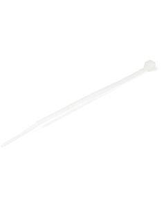 StarTech.com 4"(10cm) Cable Ties - 1/16"(2mm) wide, 7/8"(22mm) Bundle Diameter, 18lb(8kg) Tensile Strength, Nylon Self Locking  Ties with Curved Tip - 94V-2/UL Listed, 100 Pack - White CBMZT4N