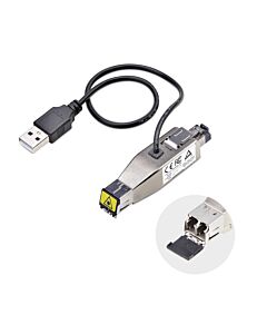 StarTech.com Gigabit Fiber to RJ45 Ethernet Media Converter Dongle, Optical Singlee 10km/Multie 800m, USB Powered, Compact Design, Metal Housing, Micro Mini, TAA D01ML55U-FIBER-MEDIA