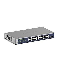 NETGEAR GS724Tv6 Managed L2+/L3 Gigabit Ethernet (10/100/1000) 1U Blue, Grey GS724T-600EUS