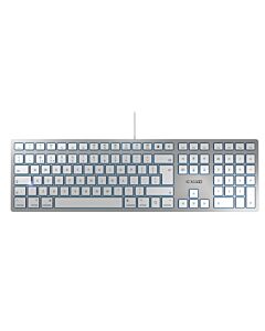CHERRY KC 6000 SLIM FOR MAC Corded Keyboard, Silver/White, USB (QWERTY - UK)