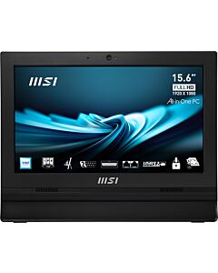 MSI Pro AP162T ADL Intel N100 All in One PC, (4GB RAM, 128GB SSD, Windows 11PRO), 15.6 Inch Single-Resistive touch Screen/UHD Graphics/Dual COM Port/LPT Port/Dual LAN/VGA/WiFi 5/BT 5.1/VESA/SD Card Reader