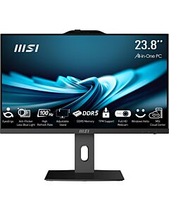 MSI Pro AP242P 14M Intel Core i3 14100 All in One PC, (8GB RAM, 256GB SSD, Windows 11PRO), 23.8 Inch IPS Screen/UHD Graphics/Type-C/USB/LAN/HDMI/DP/WiFi 6E/BT 5.3/VESA