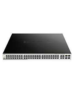 D-Link 52-Port PoE Gigabit Smart Managed Switch including 4 x 100/1000Mbps Combo Ports
