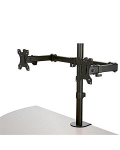 StarTech.com Desk Mount Dual Monitor Arm - Desk Clamp / Gmet VESA Monitor Mount for up to 32 inch Displays - Ergonomic Articulating Monitor Arm - Height Adjustable/Tilt/Swivel/Rotating