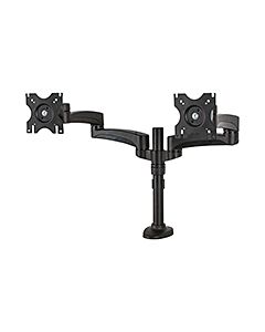 B-Tech Twin Flat Screen Desk Mount with Double Arms