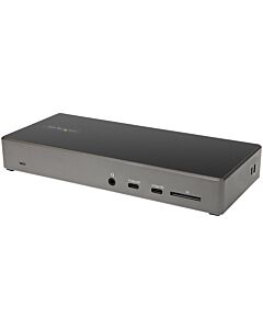 StarTech.com USB C Dock - Triple 4K Monitor USB Type-C Docking Station - 100W Power Delivery - DP 1.4 Alt Mode & DSC, 2x DisplayPort 1.4/HDMI 2.0 - 6xUSB (2x 10Gbps) - Windows/Chrome