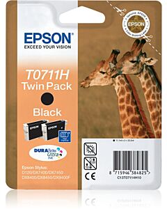 Epson Giraffe Twinpack Black T0711H DURABrite Ultra Ink