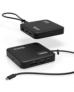 Plugable Technologies 7-in-1 USB C Docking Station Dual Monitor - Dual HDMI Dock is Compatible with Mac and Windows, USB4, Thunderbolt or USB-C, 100W PD, 2x HDMI, 1x USB-C, 1Gbps Ethernet, 1x USB 3.0, 1x SD Card USBC-6950PDZ