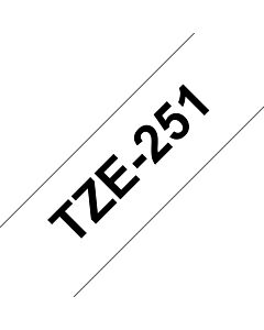 Brother TZE-251 label-making tape Black on white