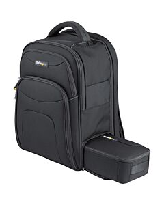 StarTech.com 15.6" Laptop Backpack with Removable Accessory Organizer Case - Professional IT Tech Backpack for Work/Travel/Commute - Ergonomic Computer Bag - Durable Ballistic Nylon - Notebook/Tablet Pockets